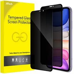 Produktbild: JETech Sichtschutz Full Screen für iPhone 11/XR 6,1 Zoll, Anti-Spy Panzer Schutz Glas Folie Schutzfolie, Kante zu Kante Displayschutz Hat Keinen Einfluss auf die Hülle, 2 Stück