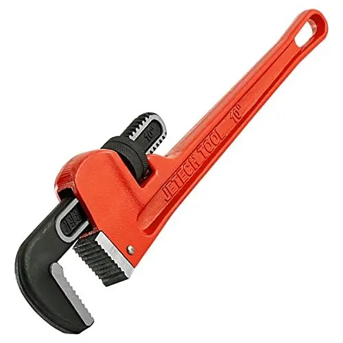 Produktbild: Jetech 10 Zoll (250 mm) Gerade Rohrzange, verstellbare Hochleistungszange mit schwimmender Hakenbacke und I-Träger-Griff