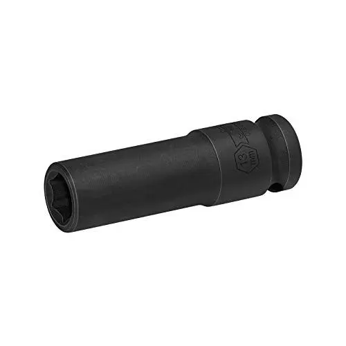 Produktbild: Jetech 1/2-Zoll Antrieb 13mm Tief-Schlagnuss mit 6-Punkt Design, wärmebehandelter Chrom-Molybdän-Stahl, metrisch