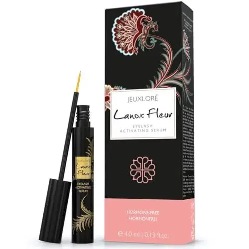 Produktbild: JEUXLORÉ - Lanox Fleur Eyelash Care Complex - Wimpernpflege Stift als Wimpernserum Ergänzung - mit Rizinus Öl & Vitamin E für schöne gesunde Wimpern und Augenbrauen - 8 ml