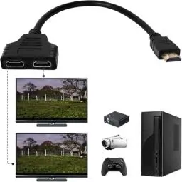 Produktbild: Jewan HDMI Splitter Adapter, HDMI Splitter, 1 auf 2 Wege HDMI Kabel Splitter,1080P HDMI Adapter Stecker auf Dual HDMI Buchse für HDTVs, Monitore und Projektoren, Unterstützt Dual Port Switching