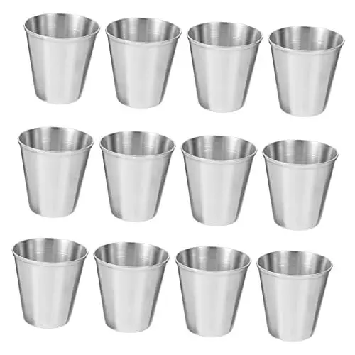 Produktbild: JEWEDECO Schnapsbecher-set Aus Edelstahl 30 Ml Schnapsgläser Robust Für Bar Restaurant Zuhause Hochzeitsfeier