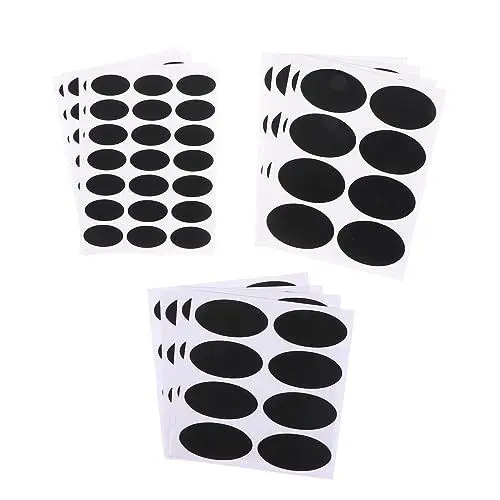 Produktbild: JEWEDECO 148 Stk Aufkleber Kanisteretikett Behälter Flaschenetikett Gewürzetiketten labels stickers label sticker Etiketten für Küchenflaschen selbstklebende Tafeletiketten Papier Black