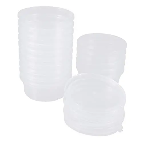 Produktbild: JEWEDECO 15 Stück Plastikdosen Mit Deckel Kugel Aufbewahrungsbehälter Für 20 g Ton Transparent Ideal Für Bastelbedarf Und Organisation