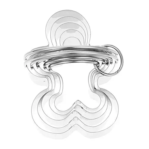 Produktbild: JEWEDECO 5-teiliges Keksausstecher-Set aus Edelstahl Keks-Backutensilien Plätzchen-Set für die -Keksherstellung Mousse-Formen
