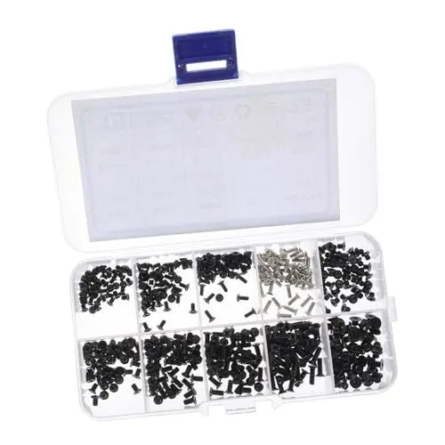 Produktbild: JEWEDECO 500-teiliges 2 5-Zoll-Laptop-Schrauben-Set Senkkopf-Blechschrauben Flachkopf-Blechschrauben Computerzubehör-Sortiment Schrauben