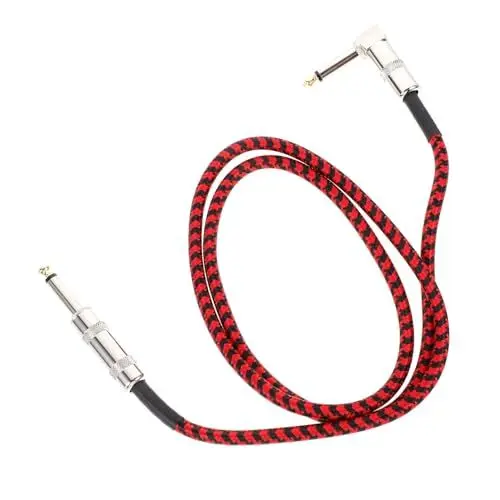 Produktbild: JEWEDECO Gitarrenkabel Verbindungskabel Audiokabel Für E-gitarre Mit Stabiler Qualität Und Klarer Übertragungswirkung Verwicklungsfrei Und Langlebig