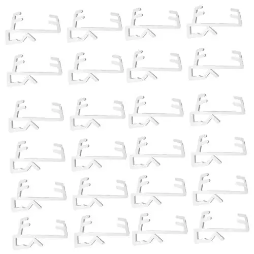 Produktbild: JEWEDECO 24 Stück Transparente Jalousien Schallwand Clips Und Volant Clips Für Jalousien Reparatur Robustes Material Für Langlebigkeit Einfache Installation Und Unsichtbar