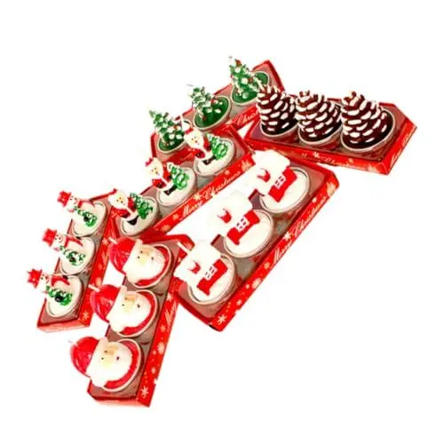 Produktbild: JEWEDECO Weihnachtskerzen-set Stilvolle Kerzen Für Festtagsdeko Langlebiges Material Geeignet Für Heim Café Und Party