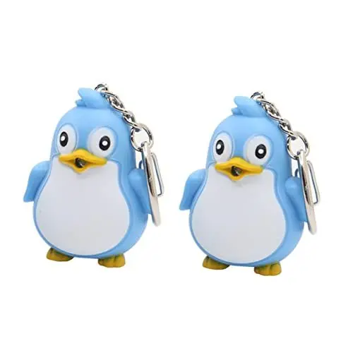 Produktbild: JEWEDECO Leuchtender Schlüsselanhänger Pinguin Schlüsselanhänger Sound Einzigartige Tier Schlüsselanhänger