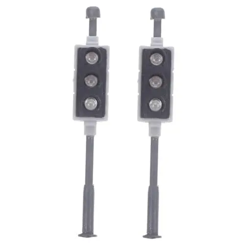Produktbild: JEWEDECO 2stücke Miniatur Verkehrsampeln DIY Signal Ornamente Für Modellbau Und Sandtisch Dekoration Langlebige Und Materialien Maßstab Für Mini Landschaften Und Kreative Gartenprojekte