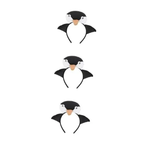 Produktbild: JEWEDECO 3stücke Pinguin Haarreif Lustiges Pinguin Kopfband Haarschmuck Für Junge Mädchen Und Erwachsene Für Halloween Partys Und Kinderfreundliche Veranstaltungen GeschenkideeCosplay