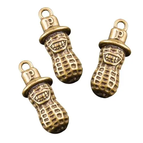Produktbild: JEWEDECO 3st Erdnuss-schlüsselanhänger Schmuckanhänger Erdnussfunde Schlüsselkette Bulk-schlüsselringe Edlen Schmuck Armreif-anhänger Schlüsseldekor Für Messing Golden