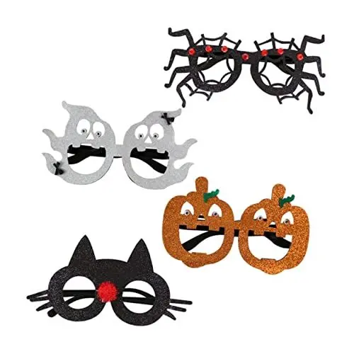 Produktbild: JEWEDECO 4-teilige Dekorative Gläser Für Halloween Lustige Party-requisiten Für Kostümveranstaltungen Robust Und Sicher Für Altersgruppen