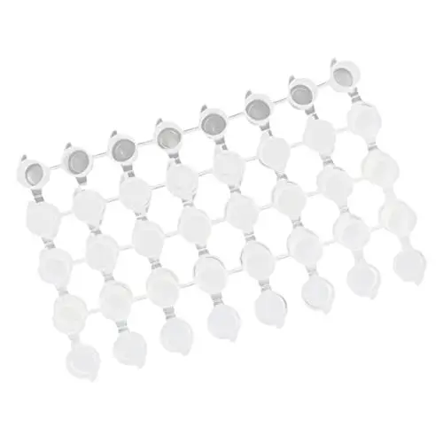 Produktbild: JEWEDECO 50 Stück 3 Ml 8-in-1-pigment-leerbox Für Aquarellfarbstreifen Mini-aufbewahrungsdose Ölfarbstreifenbox Weiß