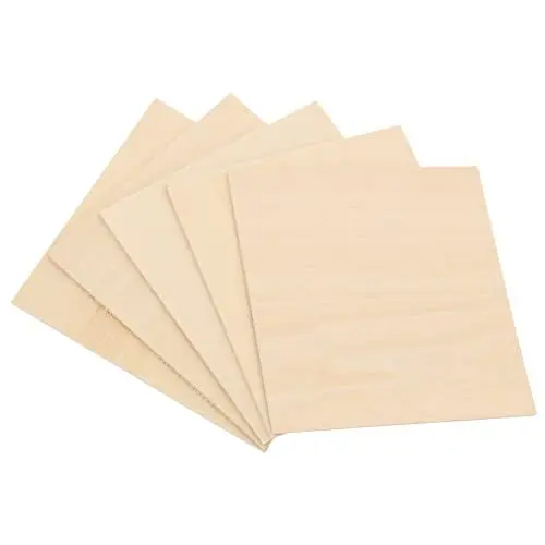 Produktbild: JEWEDECO 5pcs Hartholz En Bark Planks Scheiben Handwerk Holz Planken Für Projekte