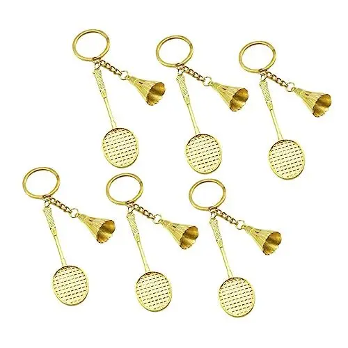 Produktbild: JEWEDECO 6stücke Teiliges Badminton Schlüsselanhänger Schlüsselringe Mit Einzigartigem Design Für Rucksäcke Und Taschen Kreative Deko Für Schule Und Freizeit