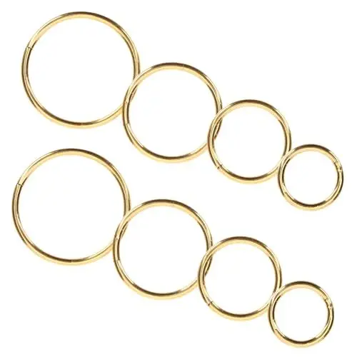 Produktbild: JEWEDECO 8 Stück Nasenringe Hoops Nasenpiercing Set Aus Edelstahl Für Septum Und Nostril Piercings Nasenschmuck in Verschiedenen Größen Und Farben