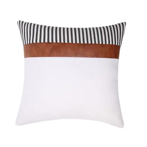 Produktbild: JEWEDECO Kissenbezüge Leinenoptik Dekorative Kissenhülle Zierkissen Sofakissen Bezug Dekokissen Für Sofa Couch Schlafzimmer Versteckter Reißverschluss