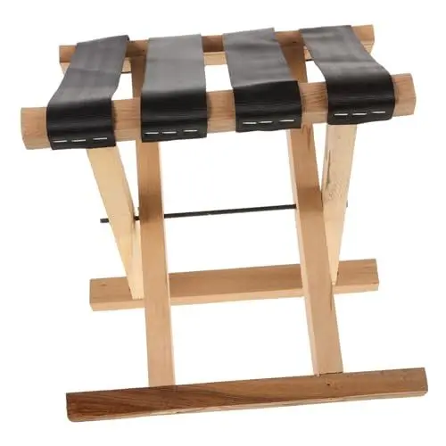 Produktbild: JEWEDECO Klappstuhl Faltbar Für Camping Tragbarer Hocker Aus Holz Und Kleiner Klapphocker Für Angeln Reisen Und Outdoor-aktivitäten