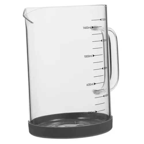 Produktbild: JEWEDECO Messbecher Küchenkrug Milchkännchen aus Glas Sirup Krug Milchkrug Espressotasse Milchbecher Tasse aus Espressoglas Tasse aus Milchglas Glaskrug Glasbecher zum Abmessen Transparent