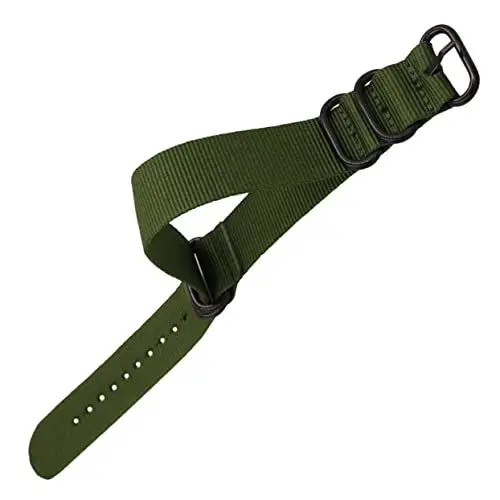 Produktbild: JEWEDECO Verstellbares Nylon Ersatzarmband Für Smartwatches 24 Mm Grün Alternatives Uhrenarmband Für Fitpolo Und Andere Modelle
