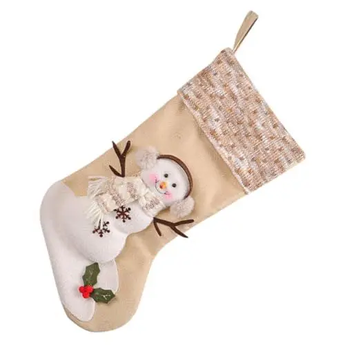 Produktbild: JEWEDECO Weihnachtsstrümpfe Weicher Stoff Großer Platz Für Weihnachtsstrumpf-Dekoration