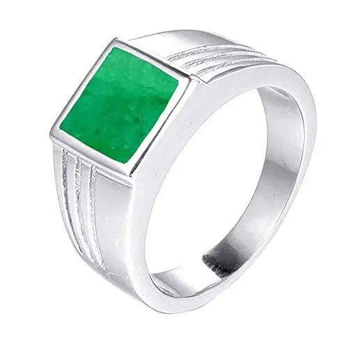 Produktbild: Jewelryonclick - Sterling-Silber 925 Rechteckschliff Blue naturbelassen, blau, Chalzedon
