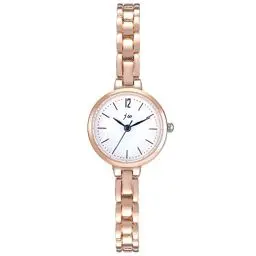Produktbild: JewelryWe Damenuhr Elegant Analog Quarz Armbanduhr Damen Klein Einfach Business Casual Uhr mit Metall-Armband Rosegold
