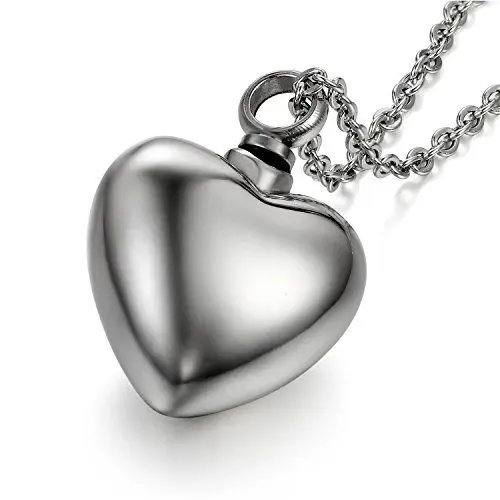 Produktbild: JewelryWe Foto Kette mit öffnen Herz Anhänger, Foto Medaillon zum Öffnen Photo Bilder Amulett Kette Geschenk für Damen Mädchen