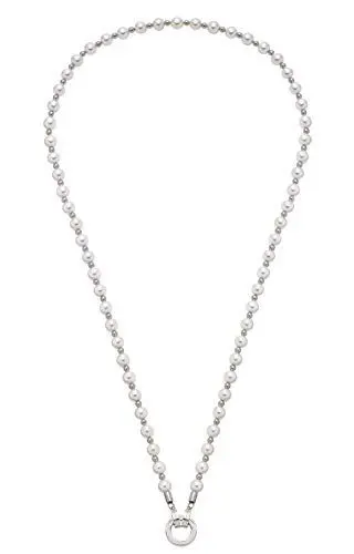 Produktbild: JEWELS BY LEONARDO DARLIN'S Damen-Halskette Signora, Edelstahl mit Imitationsperlen, CLIP & MIX System, Länge 600 mm, 016751