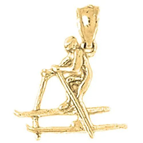 Produktbild: Jewels Obsession 14K Yellow Gold 3D Skier Pendant