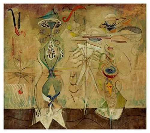Produktbild: JH Lacrocon Langsam Swirl Am Rande des Meeres 1944 von Mark Rothko - 120X105 cm Abstrakt Leinwand Gemälde Handgemalt Reproduktionen Gerollte Wandkunst für Wohnzimmer