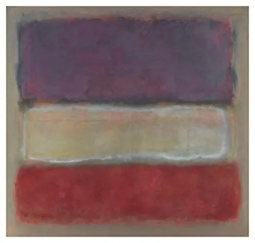Produktbild: JH Lacrocon Lila Weiß Und Rot 1953 von Mark Rothko - 90X80 cm Abstrakt Leinwand Gemälde Handgemalt Reproduktionen Gerollte Wandkunst für Wohnzimmer