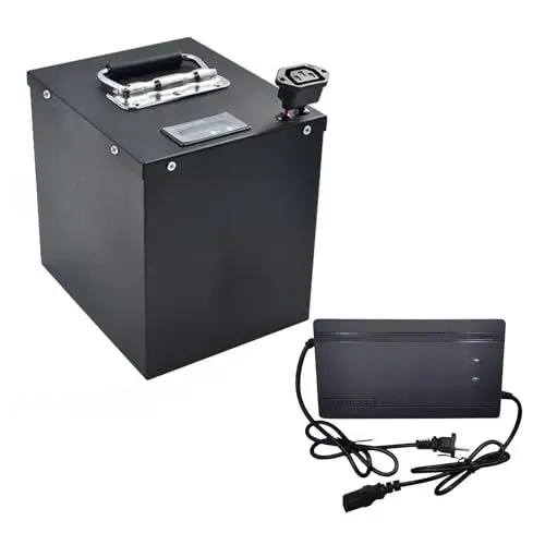 Produktbild: JHKJ 48 V 24 AH 32 AH Lithium-Ionen-Batterie, 60 V 37 AH 53 AH Lithium-Batterie, 48 V 60 V Lithium-Batterie für elektrische Motorräder für 650 W-3200 W Motor-Kits mit Ladegerät,48v37ah