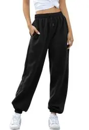 Produktbild: Jhsnjnr Trainingshose Damen Baggy Sweatpants Lange High Waist Fitness Sweathose Basic Einfarbig Sporthose Jogginghose