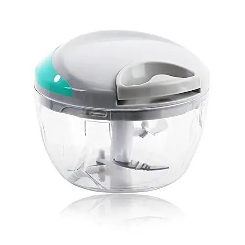 Produktbild: JIANFA Manueller Lebensmittelzerkleinerer, Gemüsezerkleinerer, Fleischwolf, Mixer zum Zerkleinern von Obst, Gemüse, Nüssen, Kräutern, Zwiebeln, Knoblauch für Salsasalat, Pesto, Krautsalatpüree