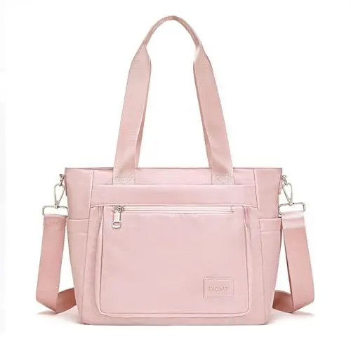 Produktbild: JIANLINST Damen Handtasche Frauen Schultertasche Casual Multifunktionale Umhängetaschen Hobo Taschen für Arbeit Einkaufen Reisen Rosa