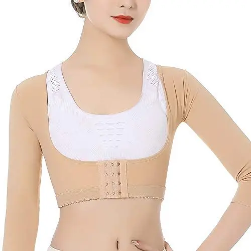 Produktbild: Jiawu Frauen Oberarm Shaper, Post -chirurgische Kompressionsärmel Buckel Schlankere Tops Haltung Korrektur Auftrieb Brüste Weste Shapewear Körper Shaper für Frauen (L)