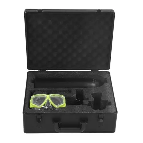 Produktbild: Huairdum Mini-Tauchflasche, Drehbarer Anschluss, Tauch-Sauerstoffflasche, Nachfüllbares -Design, 2 L, Großes Fassungsvermögen für Unterwasserrettung (Black)