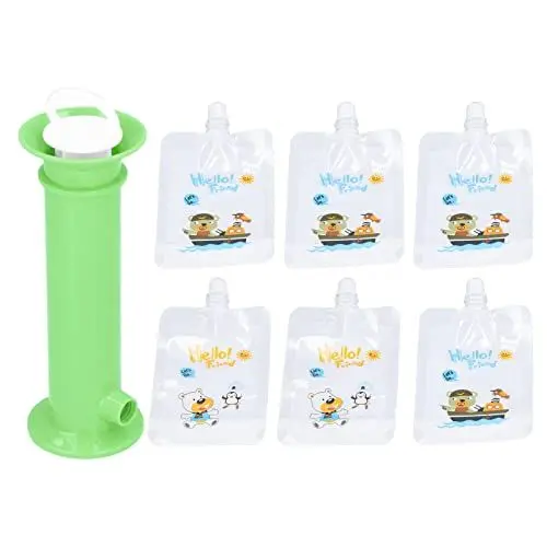 Produktbild: Jiawu Quetschstation, Beutel-Füllstation für Halbfeste Nahrung für Babys und Kleinkinder, Wiederverwendbar, Sicher und BPA-frei für Hausgemachte Babynahrung, Püree-Quetscher-Werkzeug (#3)