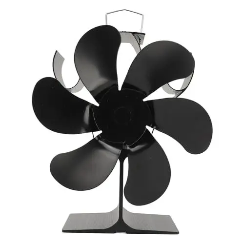 Produktbild: Jiawu Wärmebetriebener Ofenventilator mit 6 Flügeln, Extrem Leiser Motor, Langlebiger Kaminventilator mit Überhitzungsschutz, Einfach zu Bedienen, für Gas-, Pellet-, Holz- und Holzöfen