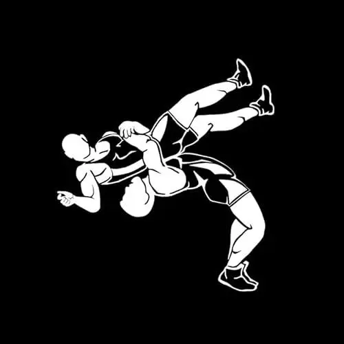 Produktbild: JIFENLI Autoaufkleber 13,8 * 14,8 cm coolste Aufkleber Auto Styling Wrestling Grafik Zubehör Silhouette Vinyl