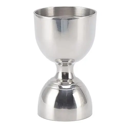 Produktbild: Jigger für Barkeeper, 60/30ml Bar Jigger Cocktail Jigger, Edelstahl Weit öffnende Doppel-jigger Alkohol Messwerkzeuge Bell Style Messbecher Jigger(30/60ml Klassisches Silber)