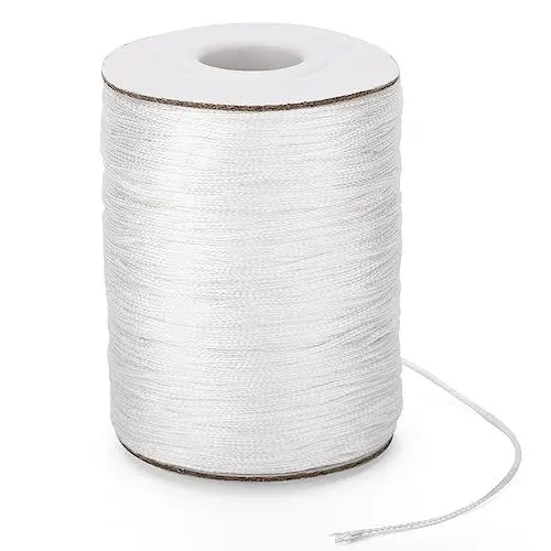 Produktbild: jijAcraft Weiß Geflochtene Nylonschnur 1,5mm, 100M Gartenschnur, Weiß Packschnur, Wetterfest Reißfeste Schnur, zum Gärtnern, Stützen von Pflanzen, Basteln, Camping