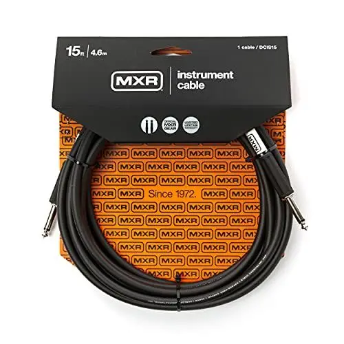 Produktbild: JIM DUNLOP MXR Standard Instrumentenkabel, 15 Fuß | 4,6 m, 1/4-Zoll-Geradeanschluss (DCIS15)