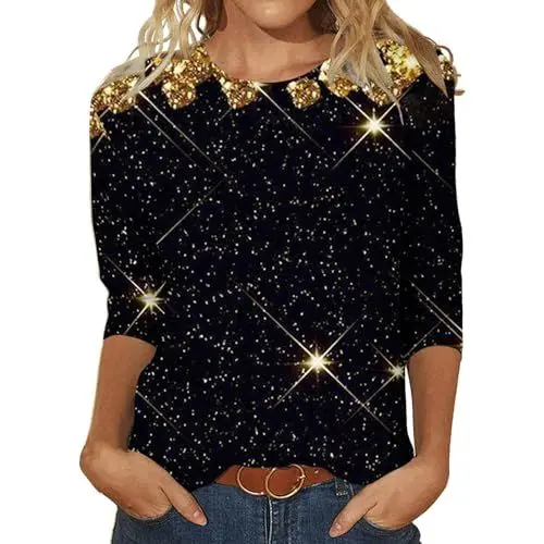 Produktbild: Jingmcdy Tailliertes Damen T-Shirt - Bauchfreies Oberteil, Rockabilly, Schwarze Tunika, Sportshirt in Großen Größen - Sale Angebot