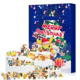 Produktbild: Jinhuaxin Adventskalender 2024, 24 Stück Anime Figuren Adventskalender für Kinder, Weihnachtskalender Kinder, Countdown Adventskalender Sammelspielzeug, Blau