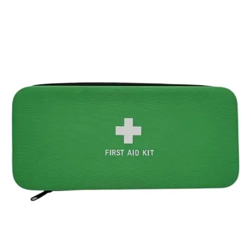 Produktbild: Jipemtra First Aid Hard Case Empty First Aid Hard Emergency Case Bags Eva Red Medical Bag for Home Health Emergency First Responder Camping Outdoors (Green bb)