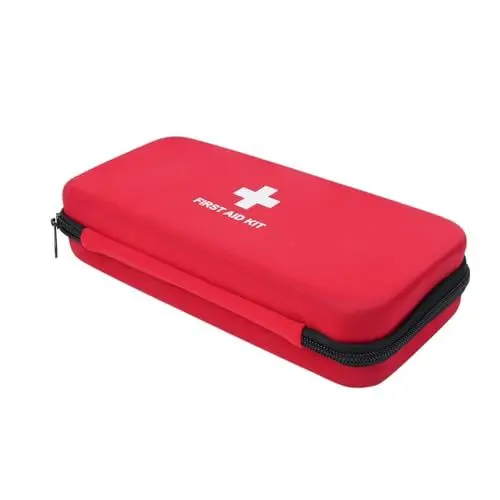 Produktbild: Jipemtra Erste-Hilfe Hartschalenkoffer EVA Rot Medical Bag für Outdoors Car Hiking Home Health Office Camping First Responder (Red bb)
